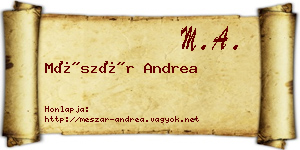 Mészár Andrea névjegykártya