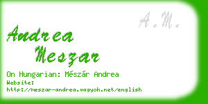 andrea meszar business card